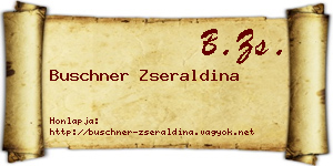 Buschner Zseraldina névjegykártya